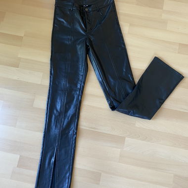 Black Faux Leather Pants