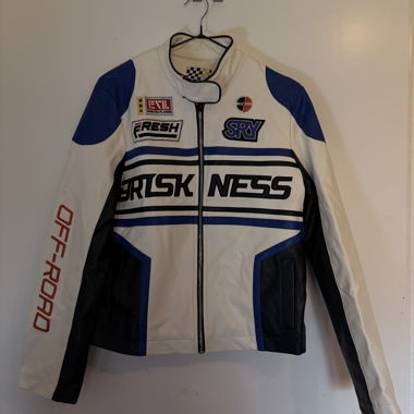 Bershka racing style faux leather jacket
