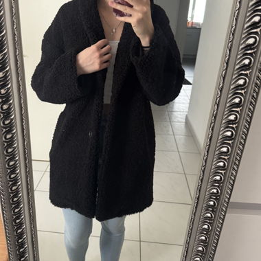 Cappotto Teddy nero Zara