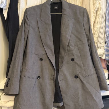 Giacca blazer grigia BOSS doppiopetto Gr 38