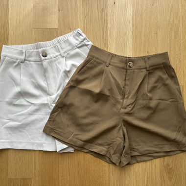 Lot de 2 shorts beige et blanc