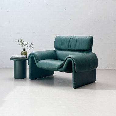 De Sede DS-2011 Leather Armchair Petrol Green