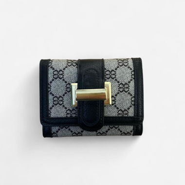 Portefeuille inspiré de Gucci avec ferrures dorées