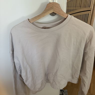 Sweat-shirt court beige