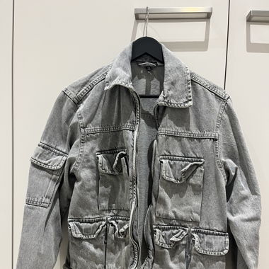 Veste en jean grise