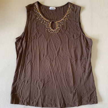 gerry weber brown top strasssteine