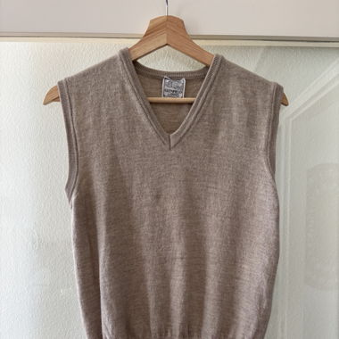 Gilet en laine beige 