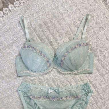 Japanese Mint Chiffon Bra Set (New-70C)