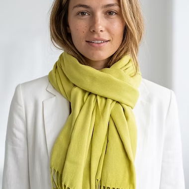 Echarpe jaune citron