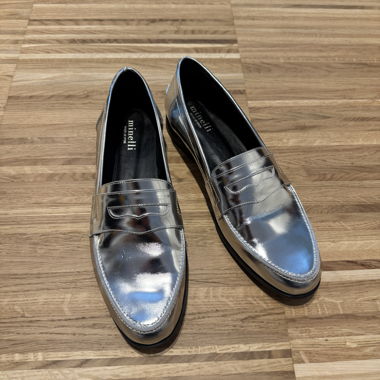 Loafer da donna argentati minelli 