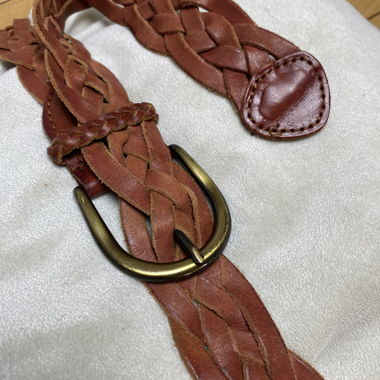 Cintura in pelle intrecciata