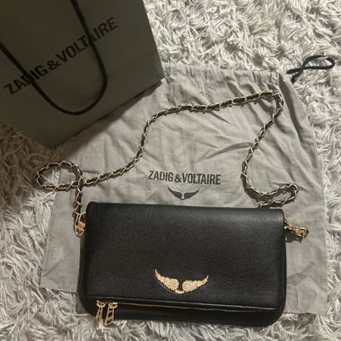 Sac moyen Zadig and Voltaire doré et noir