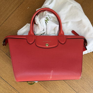 Borsa a mano Longchamp corallo