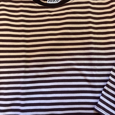 Brown-beige Striped Long-sleeve Shirt