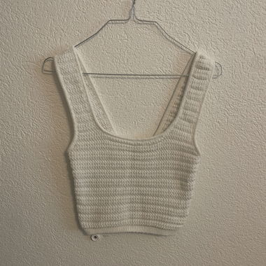 Crop Top Lavorato a Maglia