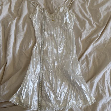 Camicia da notte in raso bianco