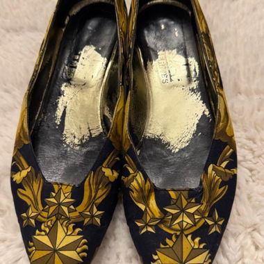 Hermès Leather Heels Size 38.5 Luxury Vintage