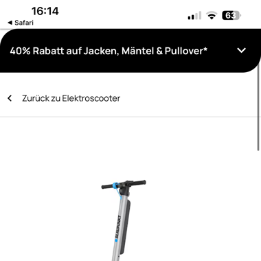 Blaupunkt E-Scooter »ESC910 20 km/h Edition