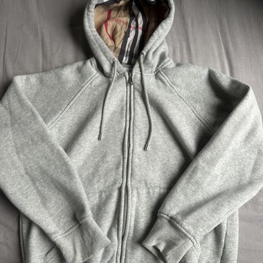 Burberry Grey Zip Hoodie