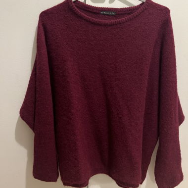 Maglione in cachemire bordeaux