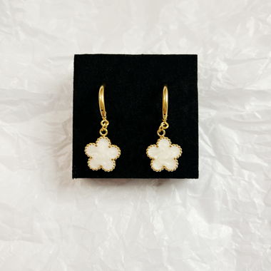 Ohrringe WHITE BLOOM - 18k vergoldet