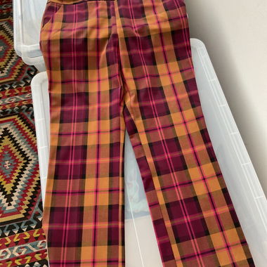 Pantalon décontracté à carreaux