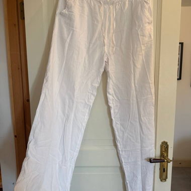 Weisse Linen Hose