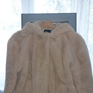 Veste fourrure beige