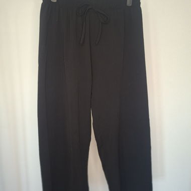 Pantaloni larghi neri 7/8