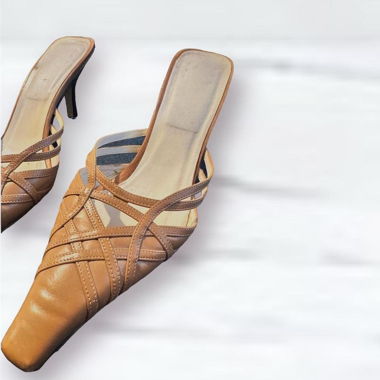 Escarpins pointus style kitten en cuir véritable - Taille 37