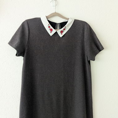 Robe Mango avec col brodé