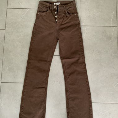Jean marron taille haute