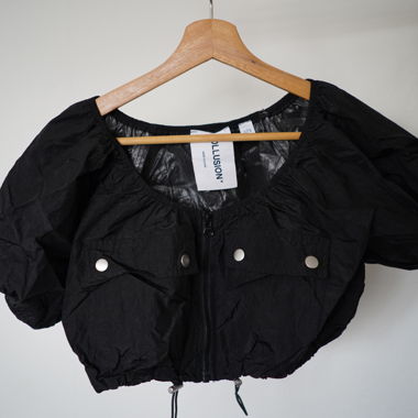 Collusion black crop top