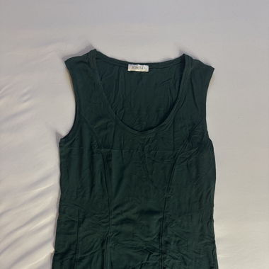 dark green tank top