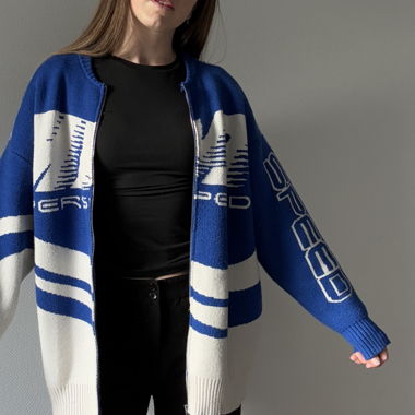 Motocross zip sweater