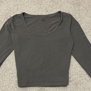 Longsleeve corto grigio