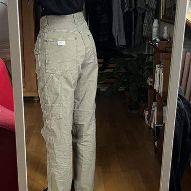 Beige Bershka Cargo Pants