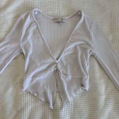 white v-cut top