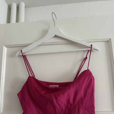 Corset Crop Top satin pink H&M Grösse M