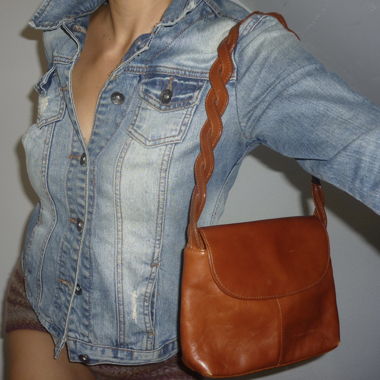 Sac bandoulière marron en cuir