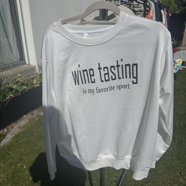 Sweat-shirt blanc avec imprimé