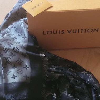 Écharpe Louis Vuitton Monogram Bleu Foncé
