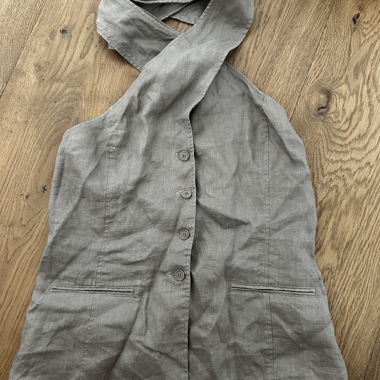 Taupe Linen Vest
