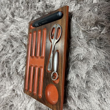 Set di sigari di pregio in legno con accessori