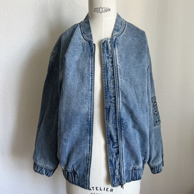 Giacca bomber Mango in denim