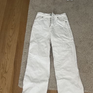 Zara Hose Weiss Wide leg
