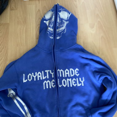 Blaue Skelletjacke