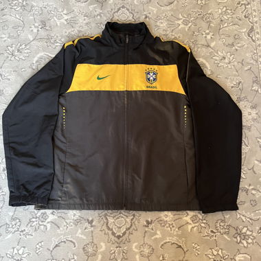 Giacca da allenamento Nike Brazil nera e gialla