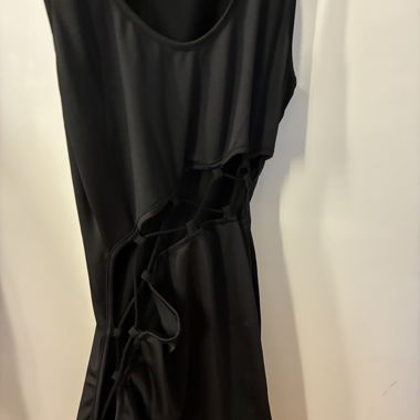 Black dress open at the side