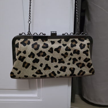 SAC POCHETTE ARTISANAL Peau de Poulain & Cuire